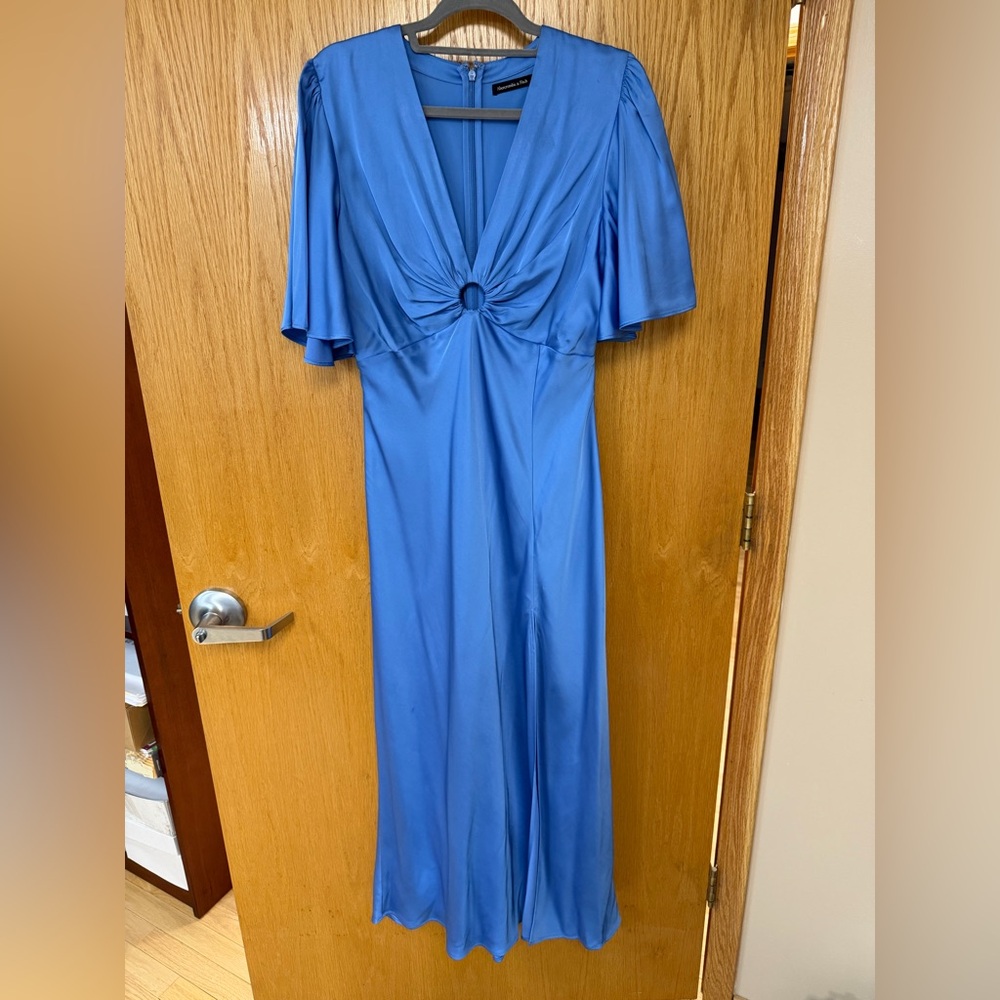 Abercrombie & Fitch Cobalt Blue Ring-Front Maxi Dress